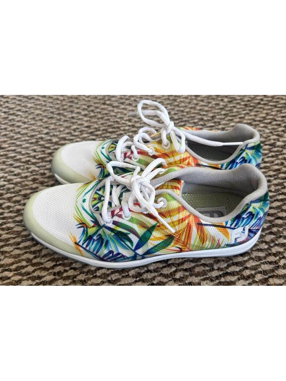 FootJoy Women's Leisure Golf Shoes Super Flex Tropical Floral Multicolor 6